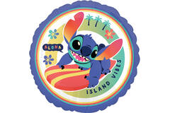 Foil Balloon - Stitch "ALOHA ISLAND VIBES" - 45 cm